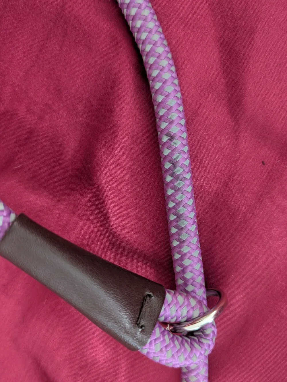 2 FIDA Dog Slip Lead Leashes Reflective Purple 5ft